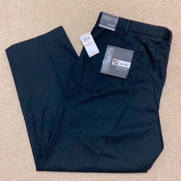 Van Heusen Other - NWT Van Heusen Premium NO IRON Pants Straight Fit Flex Waistband Mens Size 42x30